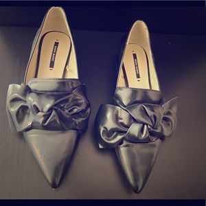 ZARA BOW DETAIL FLATS